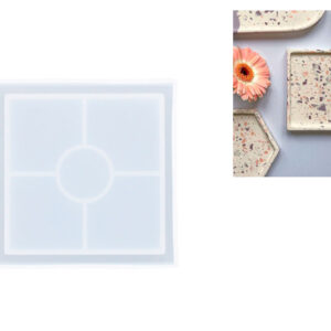 Jesmonite Molde Silicone Base Quadrado