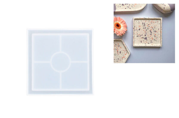 Jesmonite Molde Silicone Base Quadrado