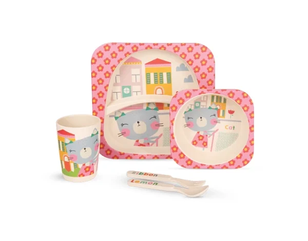 Gato | Conjunto de jantar infantil