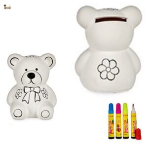 Melaheiro Cerâmica Para Pintar Urso Con 4 Marcadores