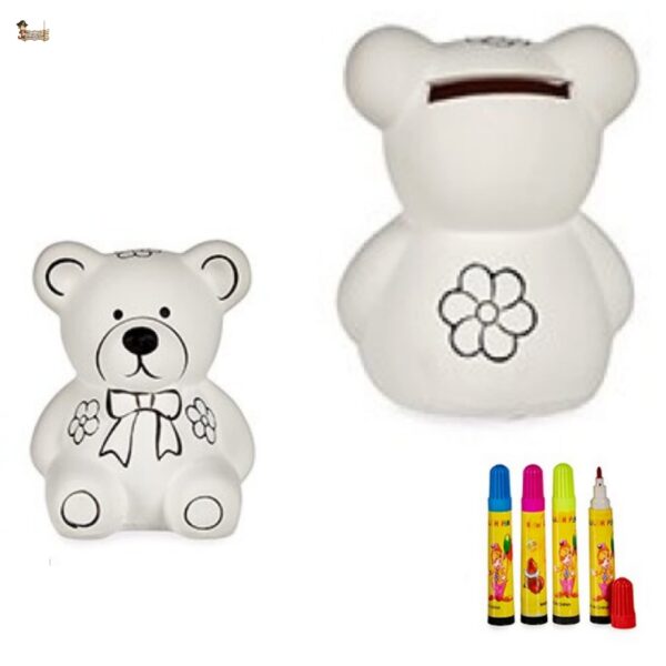 Melaheiro Cerâmica Para Pintar Urso Con 4 Marcadores