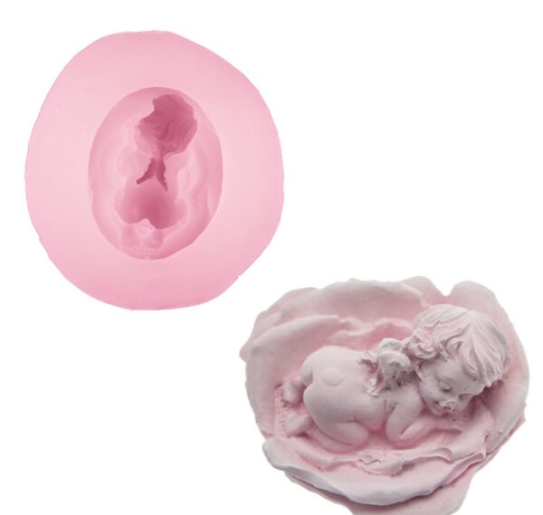 Molde de Silicone Anjo Com Asas