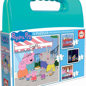 Maleta Progresivos Peppa Pig 4 Puzzles  6+9+12+16