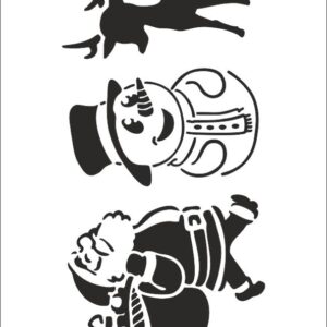 Stencil 20x30cm 229 Boneco de Nieve