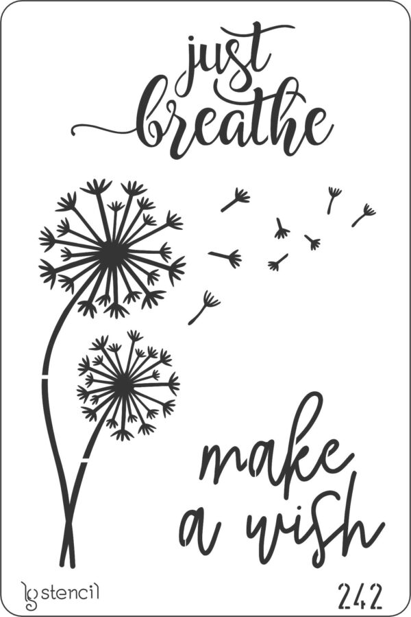 Stencil 20x30cm 242 Make a Wish