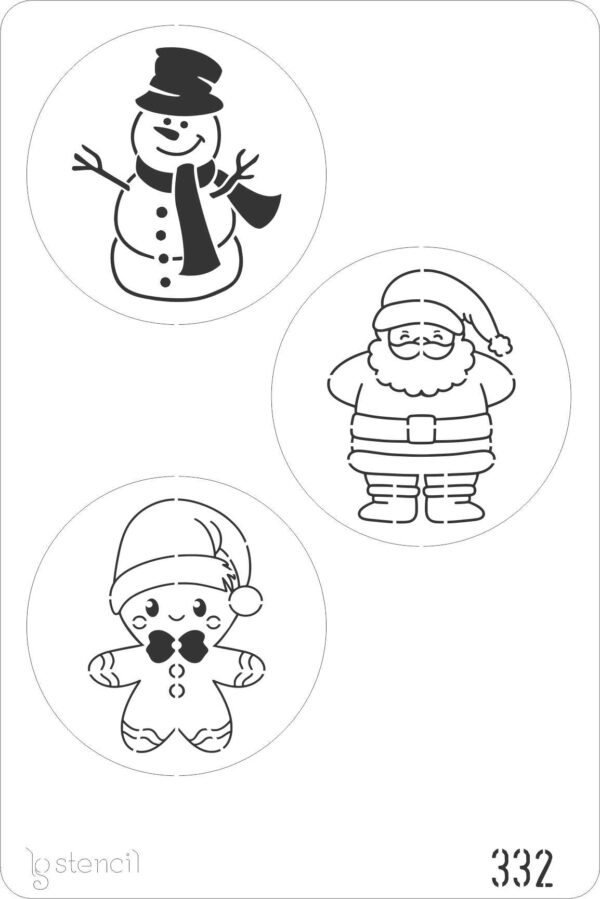 Stencil 20X30CM 330 Bolas de natal