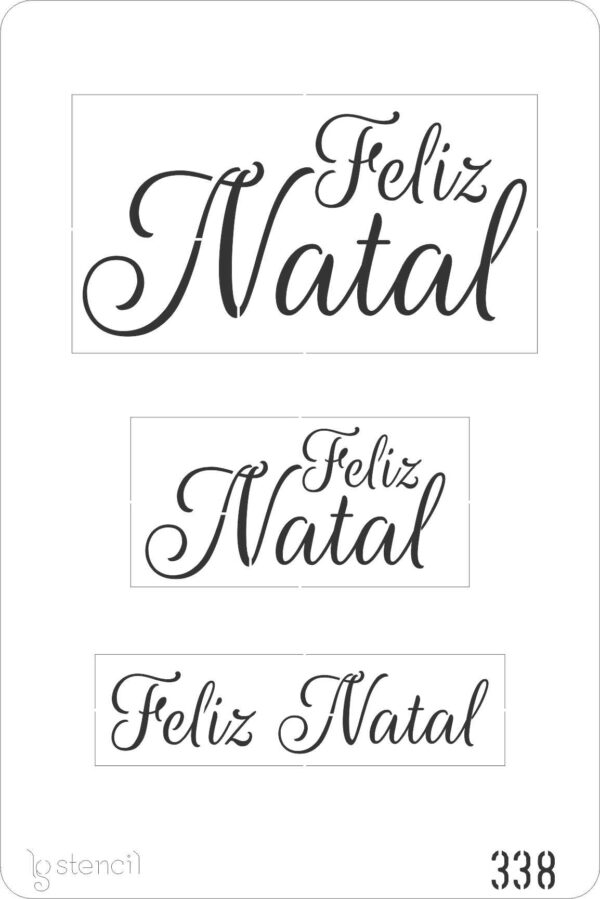Stencil 20X30CM 338 Feliz natal