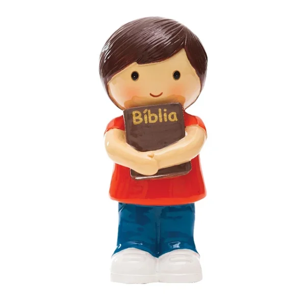 Menino com Bí­blia, t-shirt vermelh  Little Drops of Water