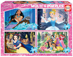 Disney Princess Multi puzzle x4